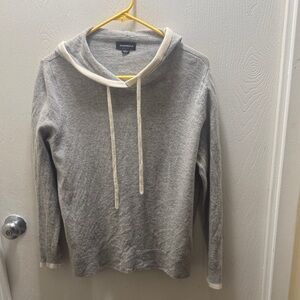 Summersalt Gray merino wool and cashmere Sweater with Hood